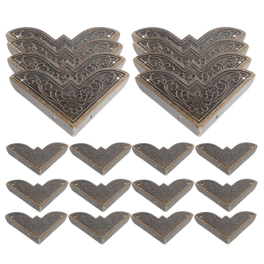 20pcs Vintage Metal Corner Protectors for Wooden Jewelry Boxes Antique Decorative Guards Easy Install Protection for Cabinets and Furniture