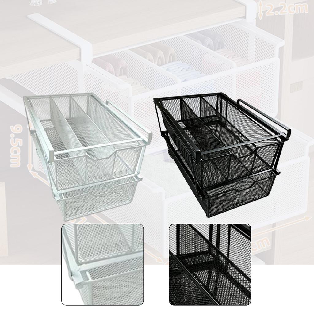 Under Shelf Basket Underwear Drawer Pull Out Drawer Wardrobe Organizer for Cabinet