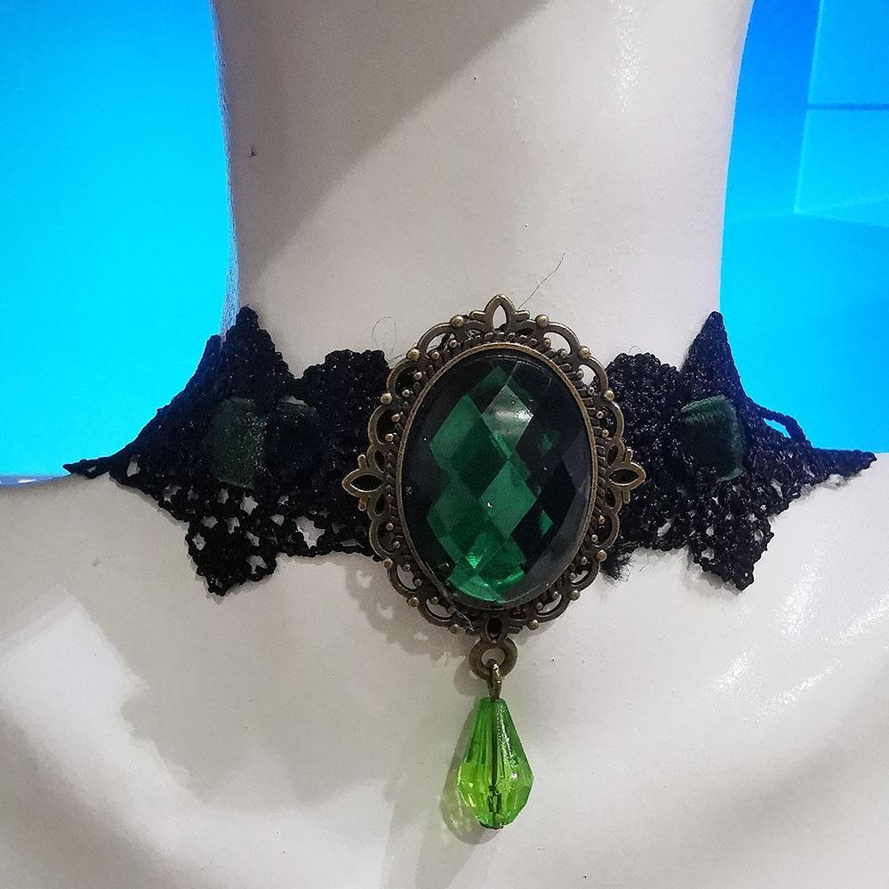 Collane Sexy Choker Gotici in Pizzo Nero con Cristalli Collana Choker da Collo Choker Vittoriano Vintage per Donna Gioielli Steampunk