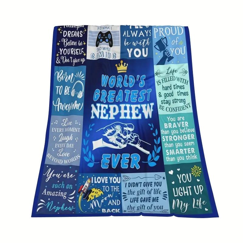 Meine Neffe Decke Von Tante Onkel Decke für Neffe, Neffe Geschenke Von Onkel Idee Geschenke Weiche Flanelldecke 80"x 60"