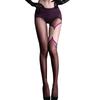 Women's Butterfly Print Oil Glossy Sheer Pantyhose Shimmery Tights With Hollowout Rhinestones Chain Garter Stockings