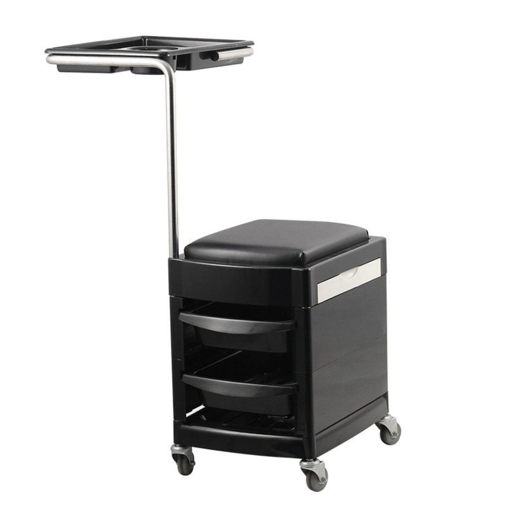 Salon Trolley Stool Swivel Casters Commercial Storage Multi-Purpose for Stylists
