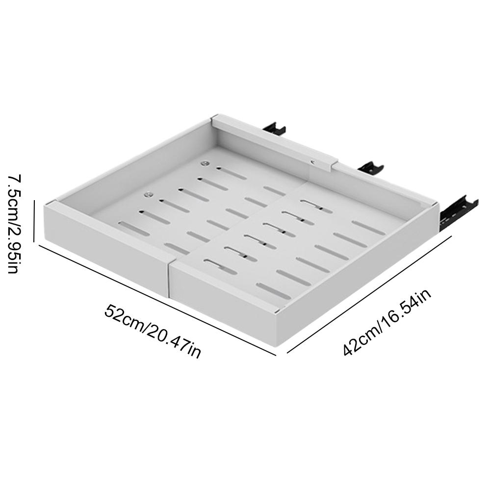 2 Pack Pull-Out Kitchen Storage Rack Tray Organizer Kitchen Storage Rack Cabinet Slide Out Expandable Under Sink Spice Drawer