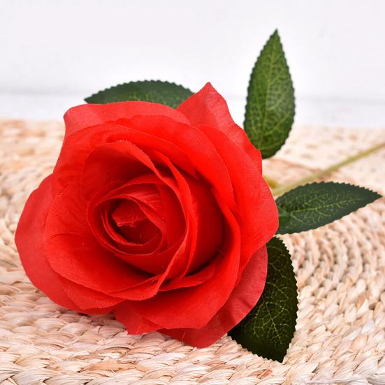 Artificial Rose Flower Realistic Fake Silk Flower Branch Home Office Wedding Party Table Centerpiece DIY Vase Faux Bloom Decoration