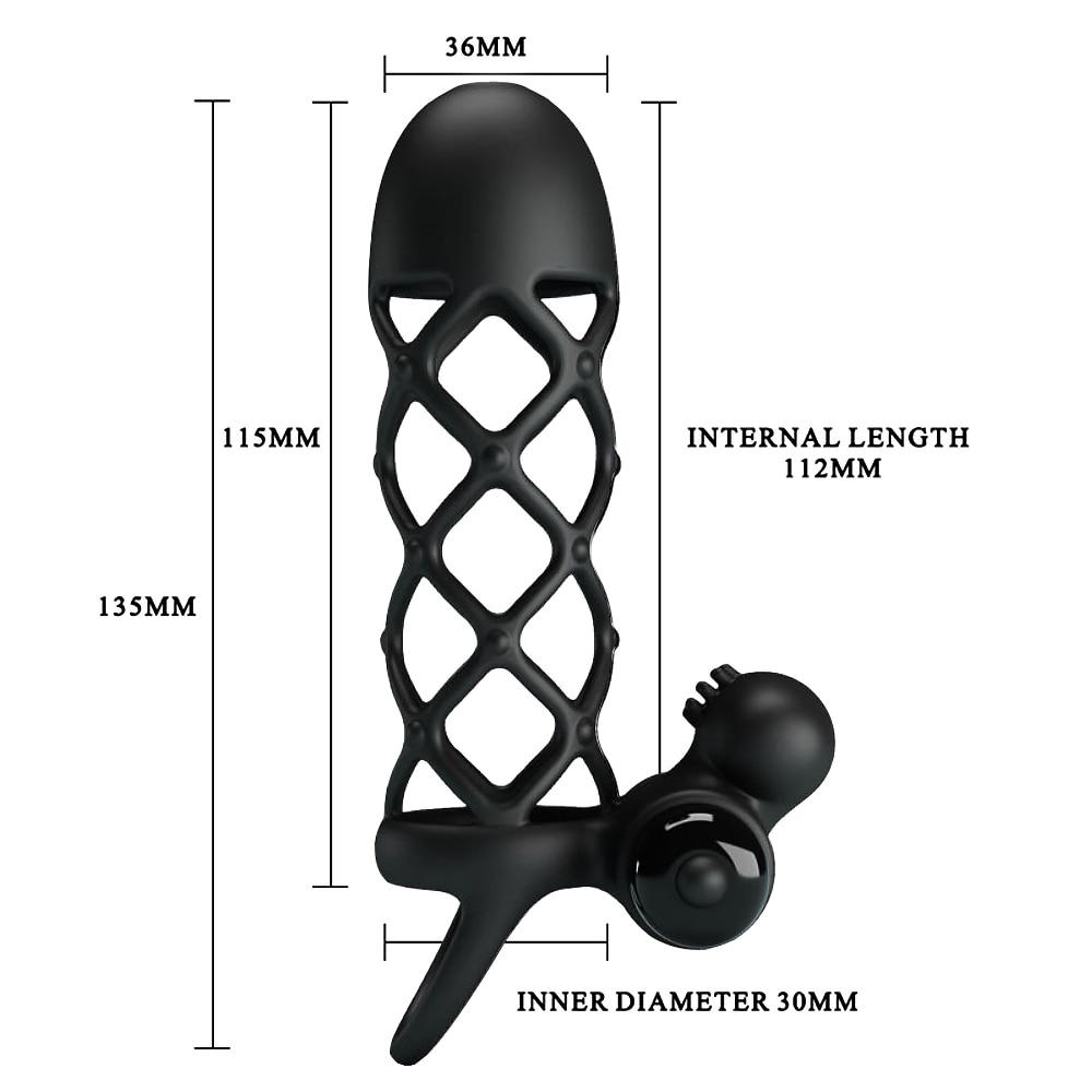 10 Speeds G spot Stimulator Bullet Vibrator Penis Ejaculation Delay Dick Enlargement Extender Flexible Vibrating Cock Cage