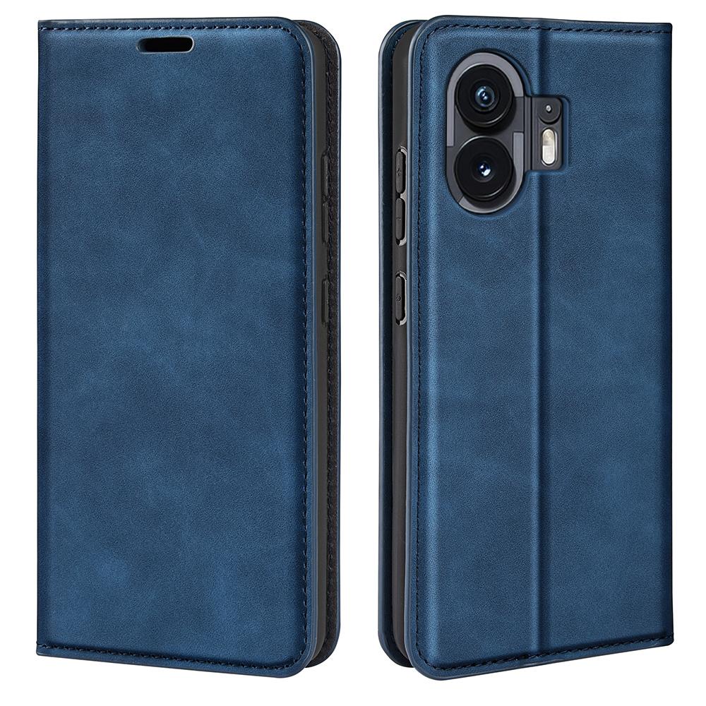 

PU Leather Phone Case for Nothing Phone (2),Wallet Stand Anti-drop Skin-touch Feeling Cover Blue