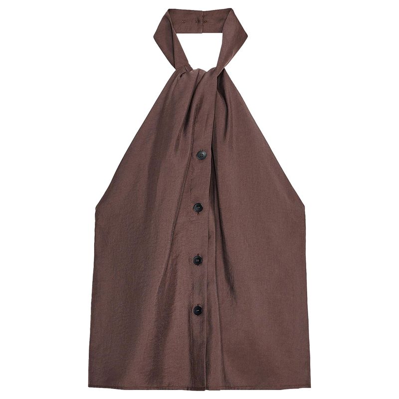 Zaprha 2025 Summer New American Seaside Holiday Style Knot Decoration Hanging Neck Top Style Vest Women 2010709