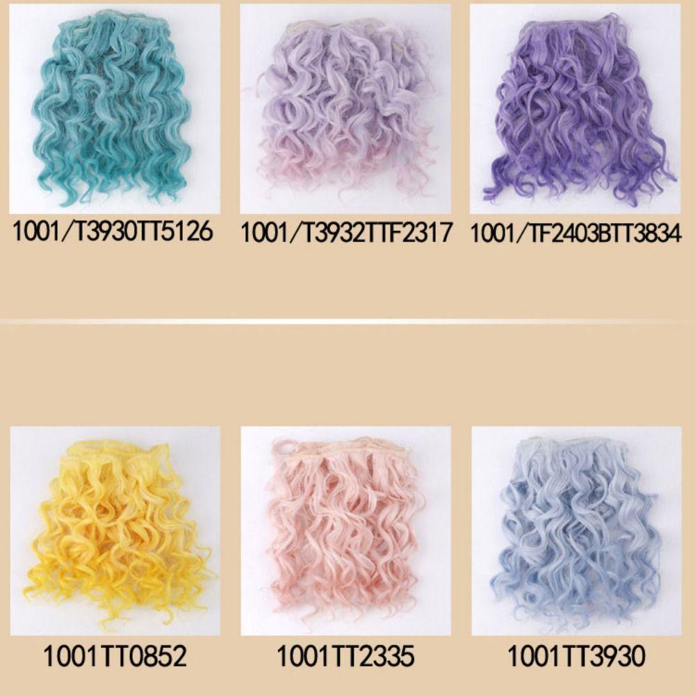 High-temperature Wire DIY Curly Short Hair Curly Imitation Roll Doll Curly Hair Natural Heat-resistant Doll Hair Wig Diy