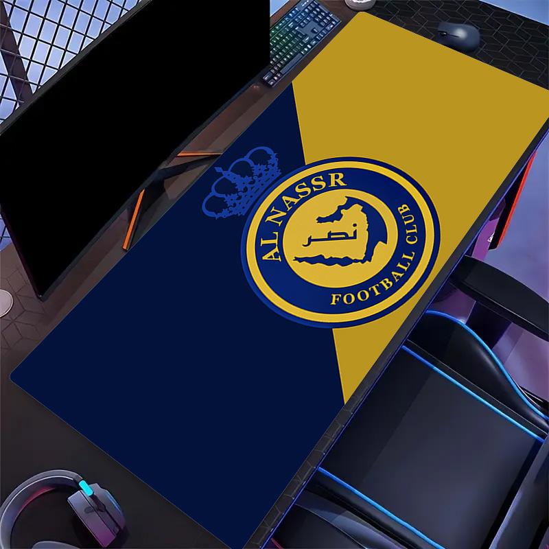 Al Nassr FC Print  Cushion Non-slip Laptop Tablet Big Mousepad XXL Mat Mini PC Playmat With Lock edge