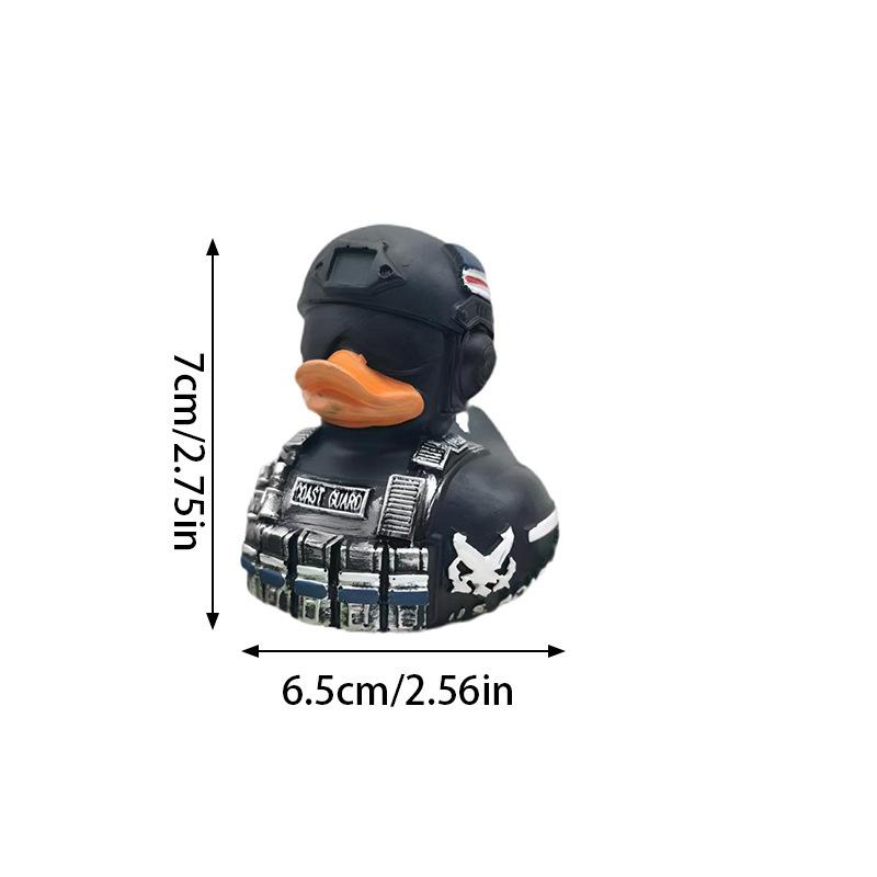 Military Resin Duck Sculpture Handmade Art Craft Home Office Desk Decor Veteran Tribute Collectible Gift Ornament