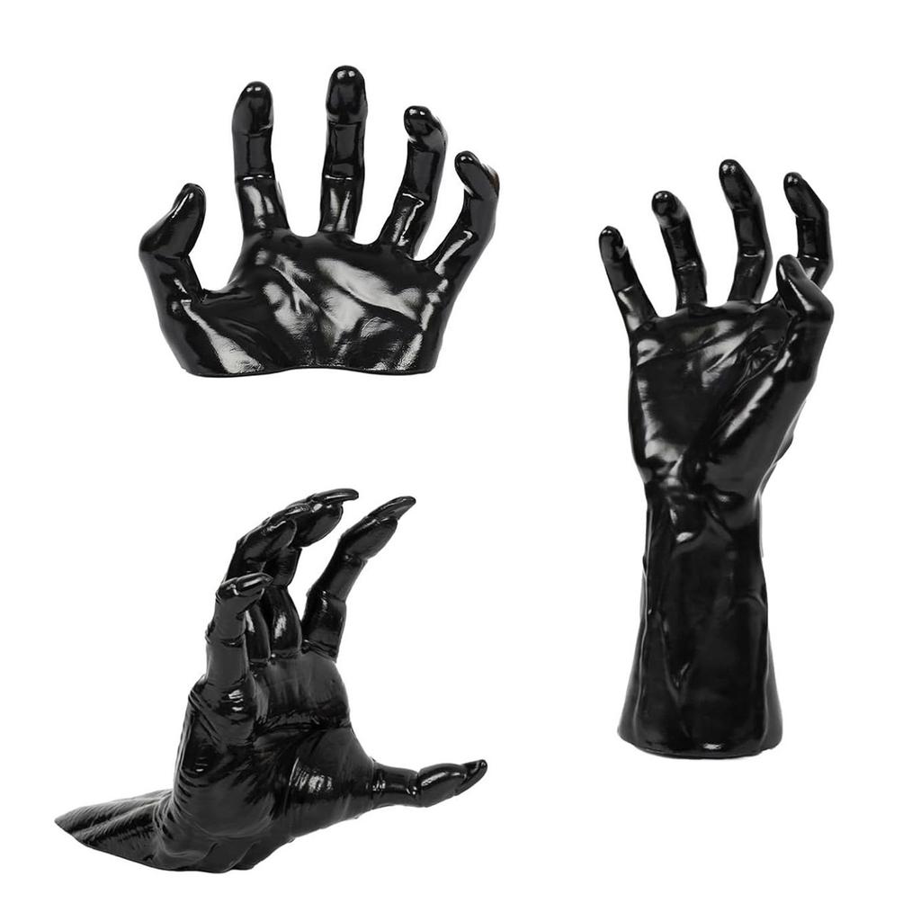 Devil Hand Candle Holder Decoration Wall Mounted Reaching Hands Halloween Party Indoor Outdoor Hanging Ornament