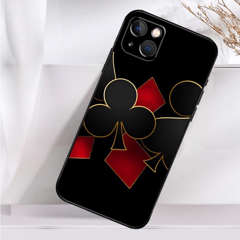 Poker Playing Card Shockproof Case For iPhone 17 11 14 15 16 Pro Max Plus 12 13 Mini 16e 17 Air Phone Cover