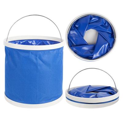 With Metal Handle Collapsible Water Bucket Colorful Water Storage Container  Outdoor Travel
