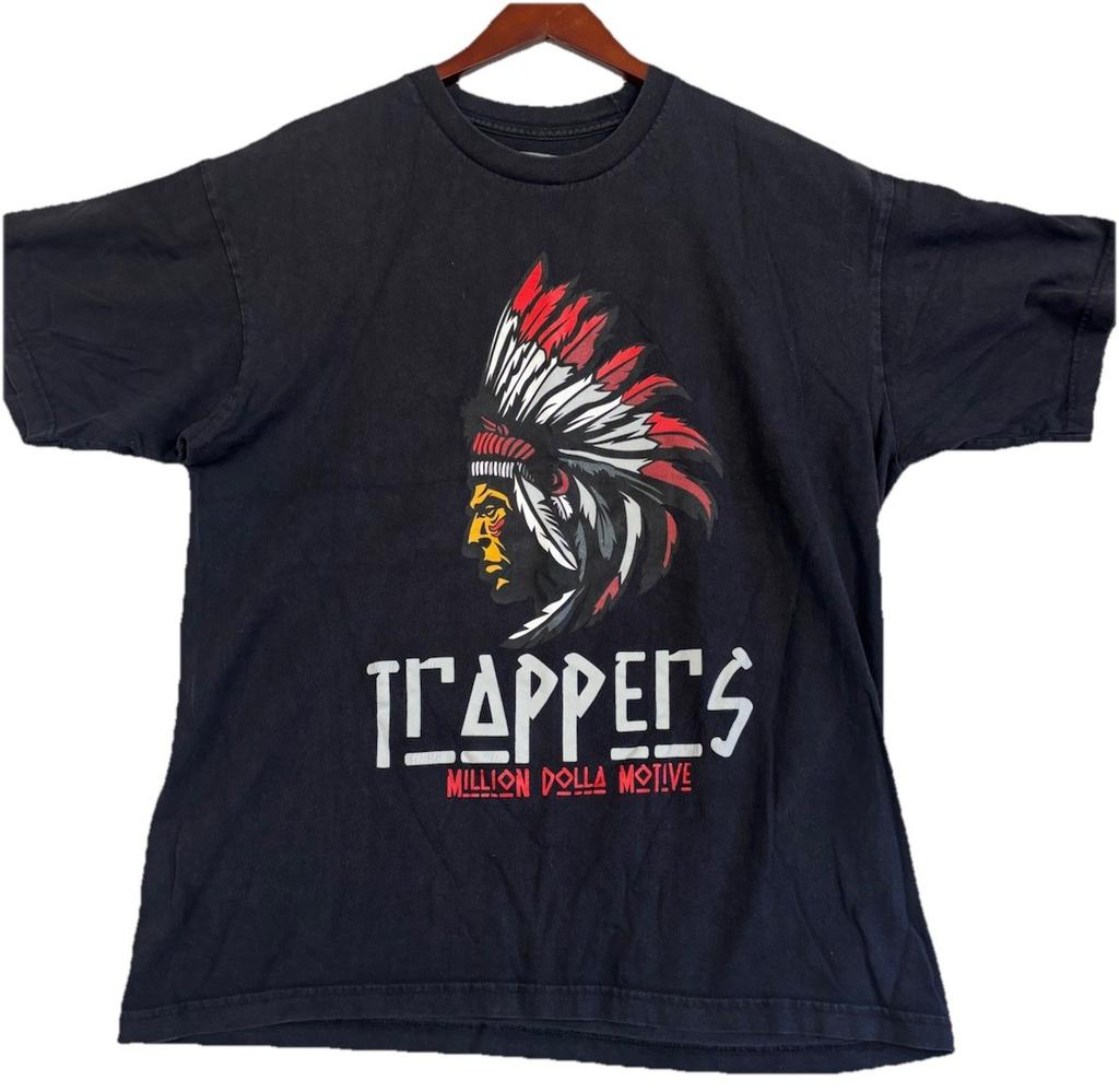 Million Dolla Motive Trappers Graphic T Shirt Black XL Streetwear Tee Unisex T-Shirt