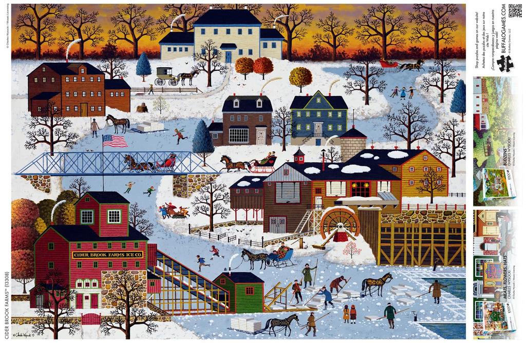 Buffalo Games Charles Wysocki Cider Brook Farm 1000 Piece Puzzle для взрослых Сложный пазл Идеально подходит для игрового вечера Готовые размеры пазла