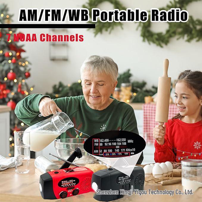 2025 Multi-functional Solar Hand-Crank Emergency Radio