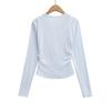 American Style Women's Waist-Cinched Button-Down Cardigan Vest and T-Shirt Two-Piece Set