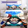 3pcs My Hero Academia Bedding Set Duvet Cover Closure Includes 1 Duvet Cover & 2 Pillowcases, Soft and Comfortable for All Seasons.