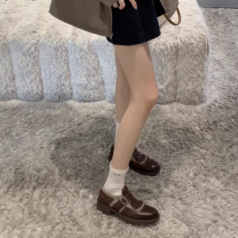 Britský styl Retro Dámské boty Boty na silném podpatku