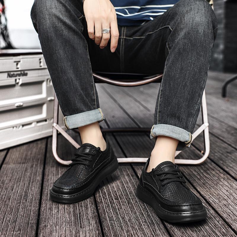 Men's Shoes Sandals Summer Work Shoes All Soft Genuine Leather Casual Walking Old-fashioned Men's Shoes Loafer