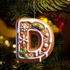 Acrylic A to Z Letters Ornaments, 26 Letter Creative Christmas Tree Decoration Pendant, Hanging 2D Flat Alphabet Letters Decor