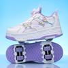 Pattini a rotelle Ragazza 4 Ruote Sneakers Bambino Moda Casual Sport Pattini Quad Scarpe da Pattinaggio per Bambini