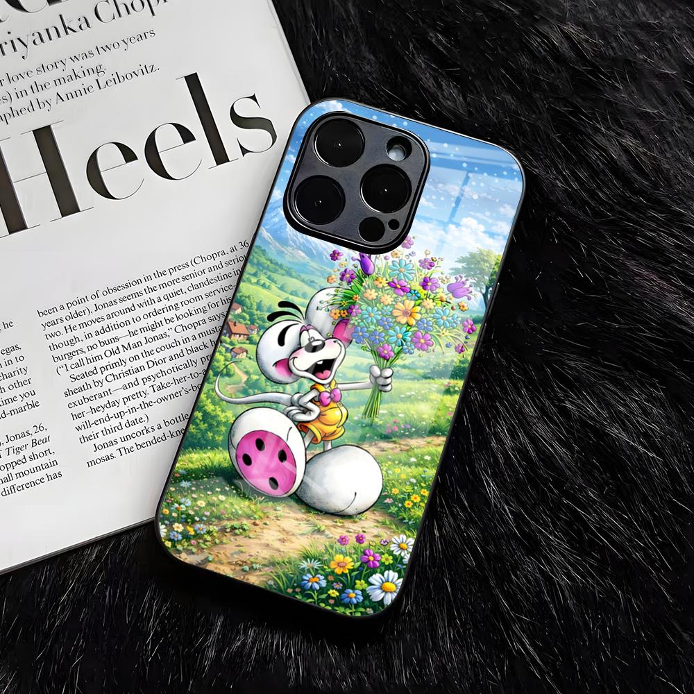 

D-Diddl Phone Case For IPhone 17 Air 16 E Pro Max 15 14 13 Mini 12 Pro 11 Max Plus Black Glass Cover iPhone 15ProMax