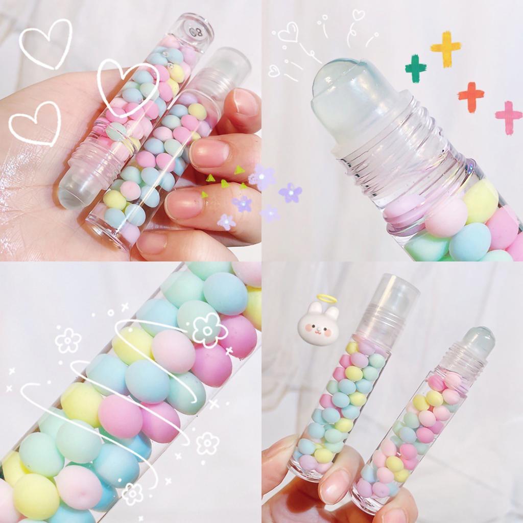 Hydrating Roll on Fruit Serum Lip Balm Lip Oil Transparent Moisturizing Lip Gloss Lipstick