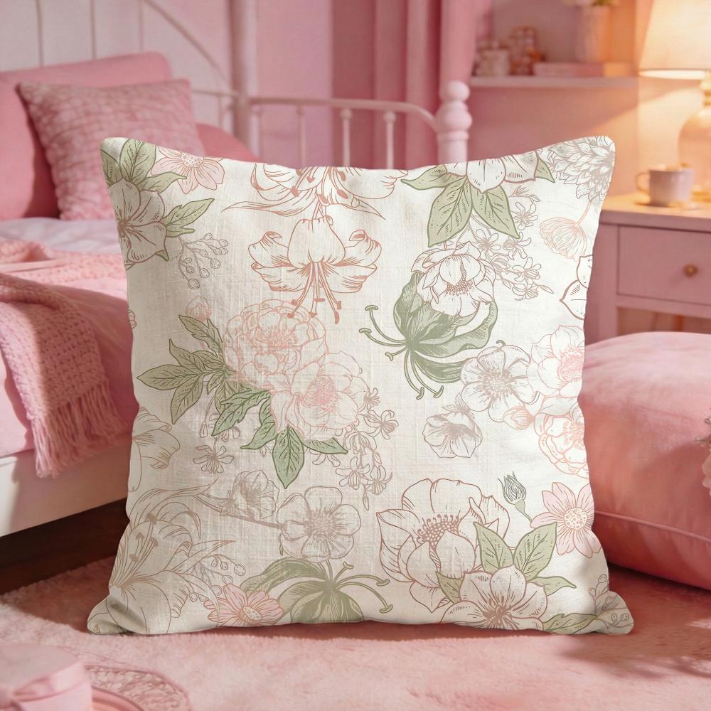 ArtArt Petal IllustrationS Cushion Cover Premium Comfort Reversible Pillow Cove Two In One Design for Any Room Car Interior