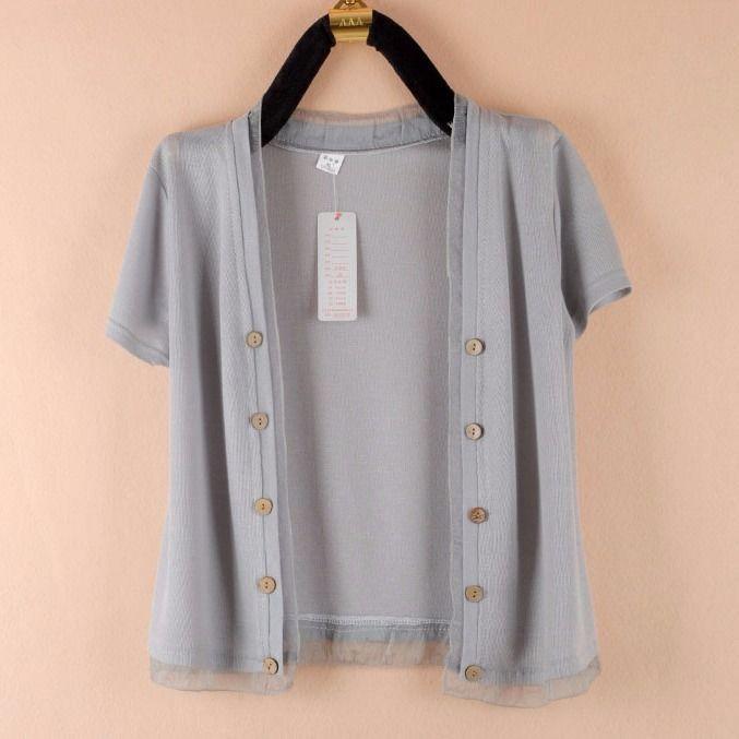 Women's Lightweight Summer Knit Cardigan with Lace Trim, Sun-Protective, Plus Size, Long-Sleeve Outerwear