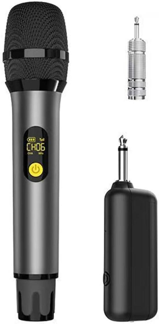

Oulou Wireless Microphone, Rechargeable Dynamic UHF Microphone for Karaoke, 12 Channels, 3.5mm6.35mm Compatible, Receiver Included, 50 Meter