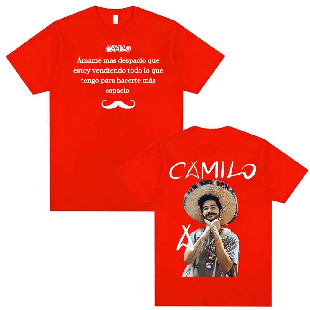 Singer Camilo Tribu Album Tour 2025 Merch Tshirts Unisex Women High Quality Vintage 90s T Shirt Unisex Harajuku Casual Summer Tshirt