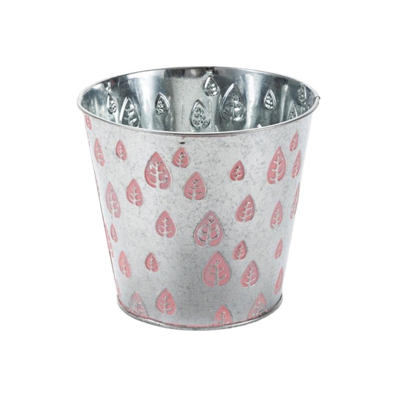 

Мини-горшки, украшения для растений, мини-суккуленты, цветочные горшки, маленькие металлические цветы S розовый