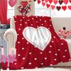 1pc Valentine's Day blanket, ultra soft and comfortable nap blanket, romantic heart-shaped rose printed flannel shawl blanket