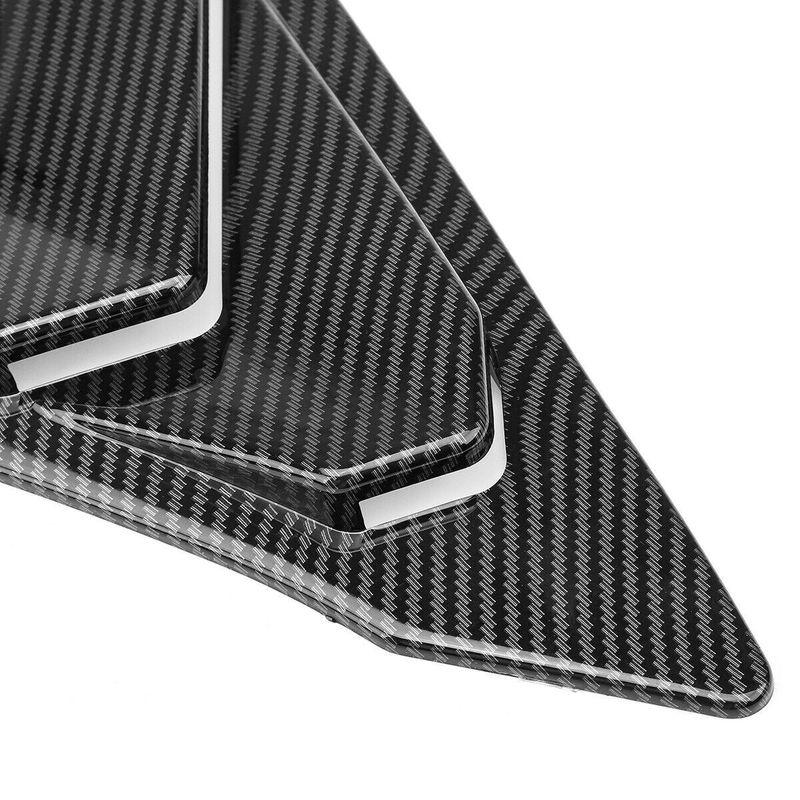 For Honda Civic 11th Gen Sedan  Car Rear Louver Window Side Shutter Cover Trim Sticker Vent Scoop ABS Carbon Fiber Black