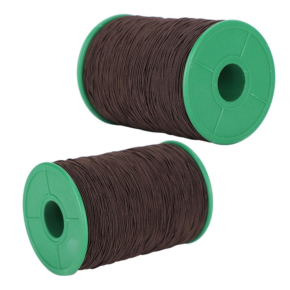 2 Roll Elastic Cord Beading Thread Bracelet Necklace Bead Making Black 1mm 350meter/roll