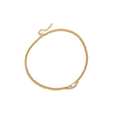 Contemporary Minimalist Crystal Pendant Necklace Stylish Stainless Steel Chain Jewelry Ideal Anniversary Gift