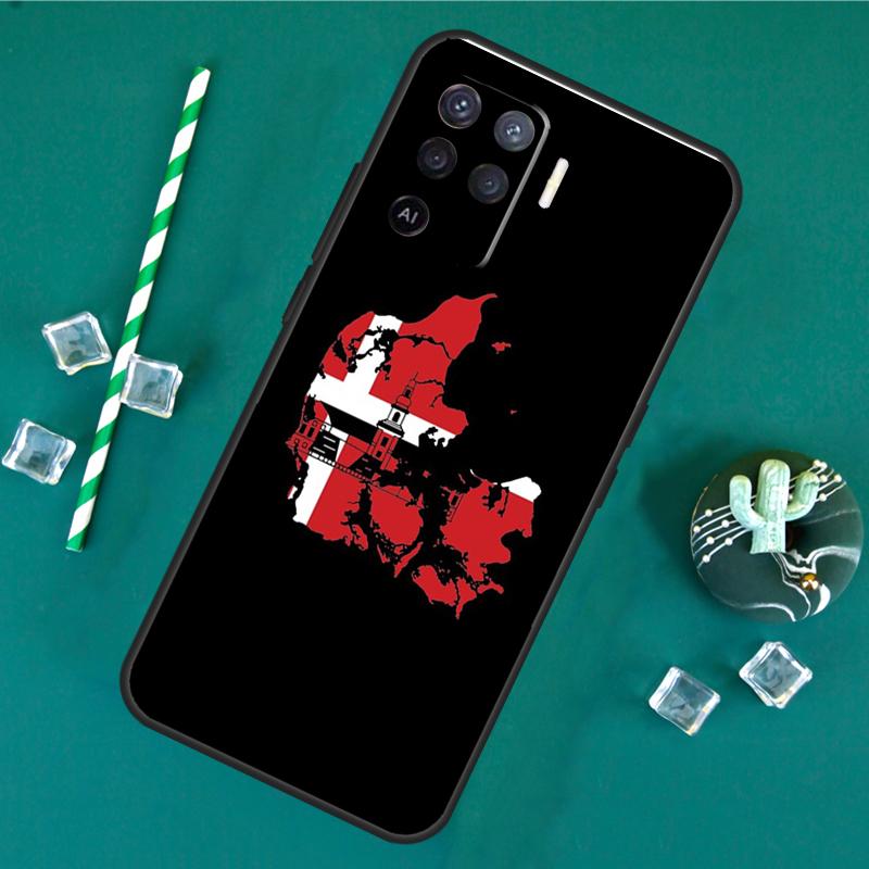Dänemark Flagge Hülle Für Oppo A40 A60 A80 A16 A76 A96 A18 A38 A58 A78 A98 A91 A15 A17 A74 A94 A54 A57S Cover