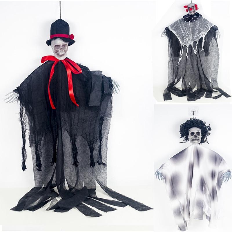 Decoração Durável e Horrível de Fantasma de Caveira Pendurada de Halloween Ideal para Atmosfera de Casa Assombrada