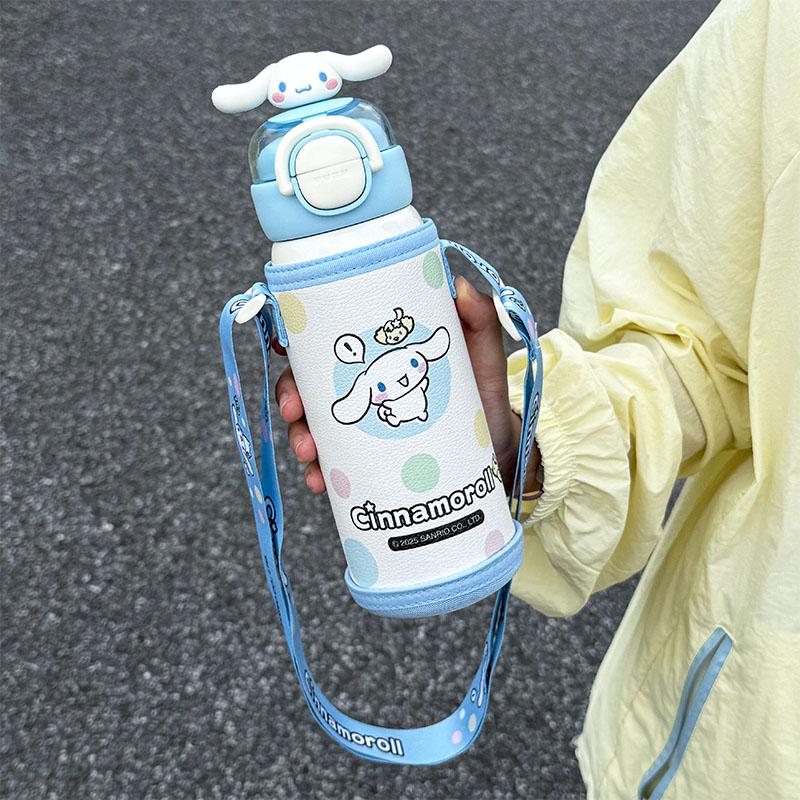 

1pc Kuromi Large-Capacity Stainless Steel Insulated Cup - 520ML Portable Water Bottle for Outdoor Sports, Dual-Drinking Lid 501-600ml синий