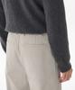 Musinsa Standard 14W Corduroy One-Pleat Wide Elastic Pants [Dusty Cream]