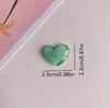6pcs Colorful Heart Shaped Fridge Magnets Set Glitter Resin Refrigerator Stickers Cute Decor for Kitchen Whiteboard Photo Wall