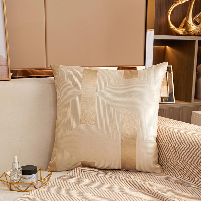45x45cm Simple Jacquard Square Cushion Cover Polyester Geometric Pattern Throw Pillowcase Decorative Pillows for Sofa Decor Home