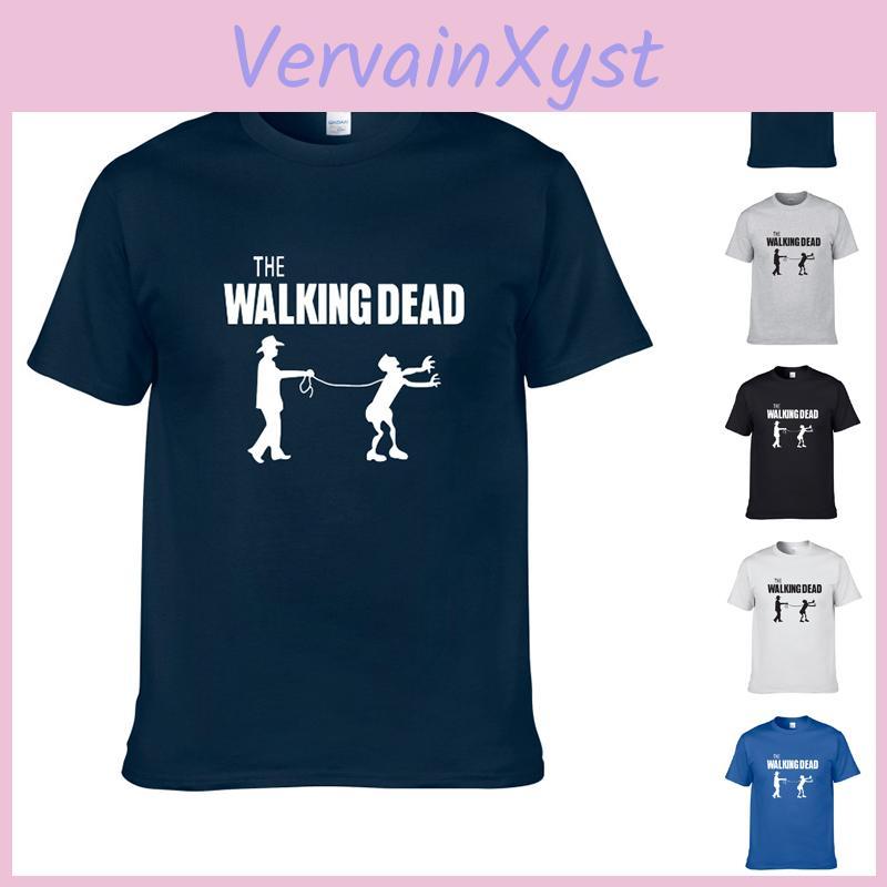 Quality The Walking Dead Men Short Sleeve Cotton Casual T-shirt For All Seasons**
