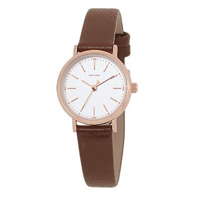 SUNFLAME Made In Simple Design Brown Watch, Japan, Watch, Basic, Trendy, JF4D0011, Women's,