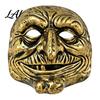 Masque de Clown Rétro Halloween Masque Facial Vintage Or Argent Accessoire Effrayant Mascarade Unique pour Fête Costume Effrayant Maison Hantée Cosplay Détaillé