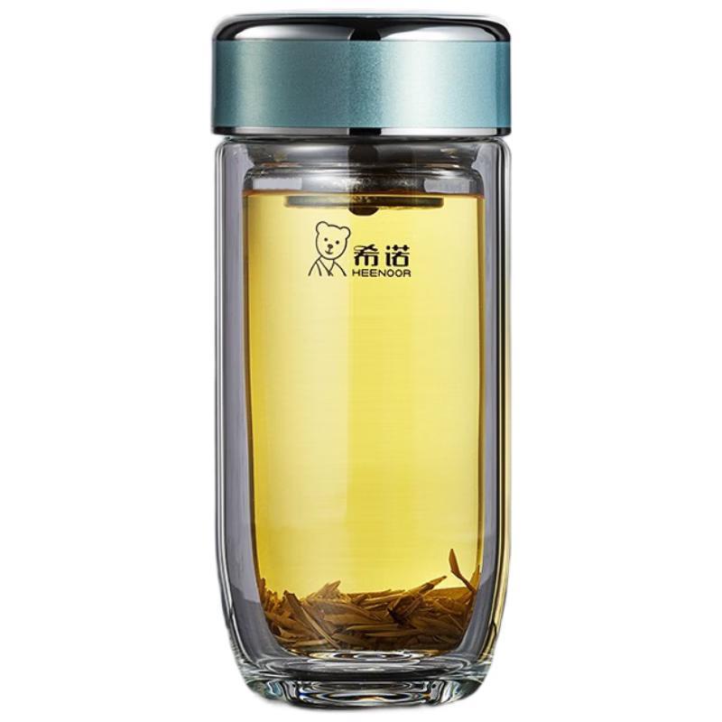 XINUO 280ML Antimicrobial Glass Water Bottle