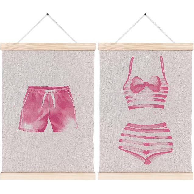 FITIE Vintage Moody Floral Dragonfly Canvas Wall Art Poster, Retro William Morris pired Cottagecore Flower Botanical Dragonfly Wall Decor Prints for