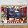 Christmas Photography Decor Backdrop Winter Snow Xams Tree Candy Gifts Snowman Santa Claus Family Party Photo Background Props