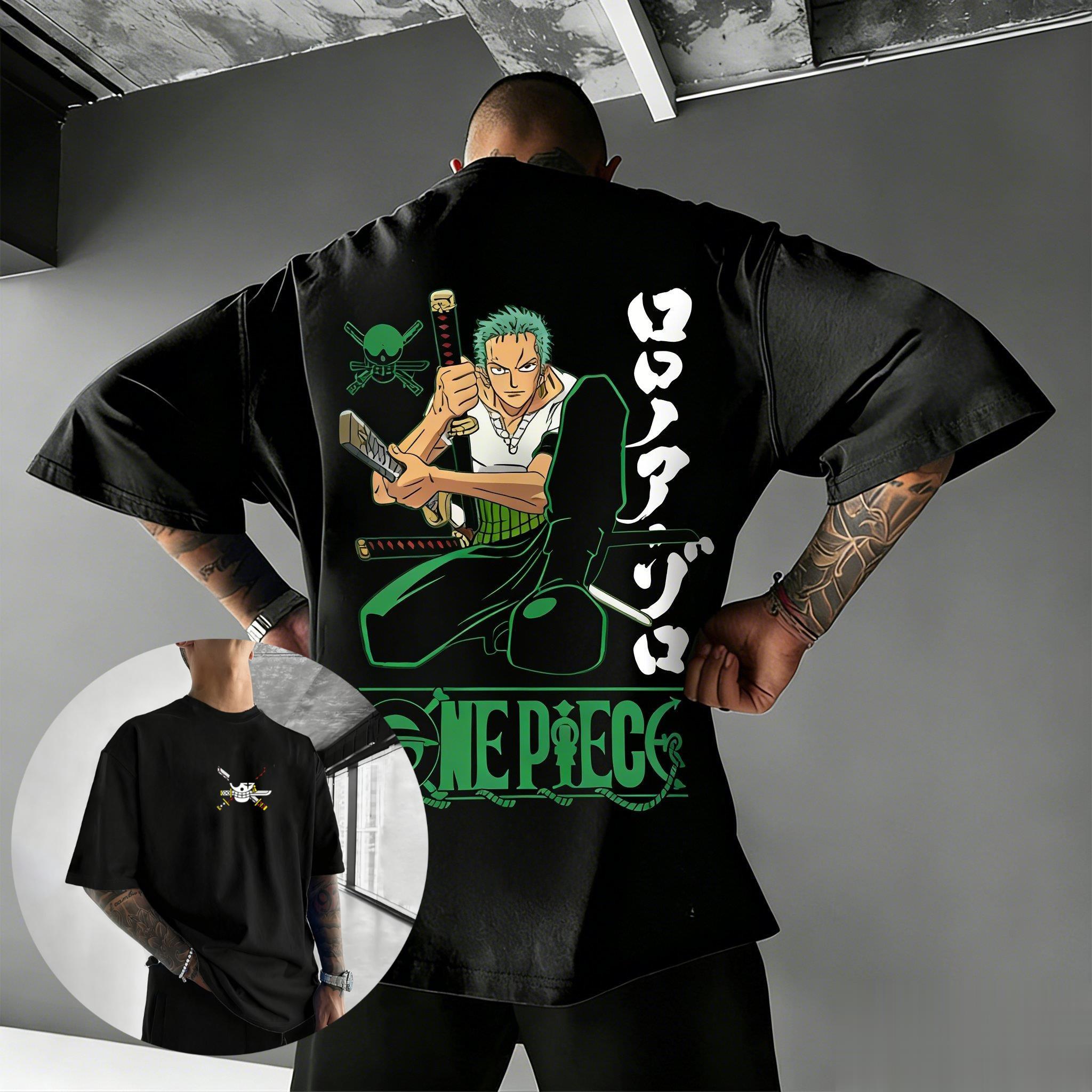 

One Piece Zoro Roronoa Anime T Shirt Men Women 2026 Summer New Streetwear Cotton Short Sleeve Tee Tops Graphic Print Y2k Clothes 4XL